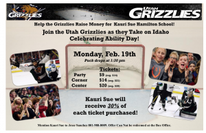 Kauri Sue Hamilton-Utah Grizzlies Flyer