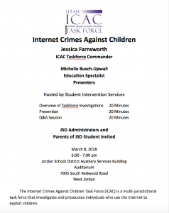 Internet Crimes Against Children Flyer