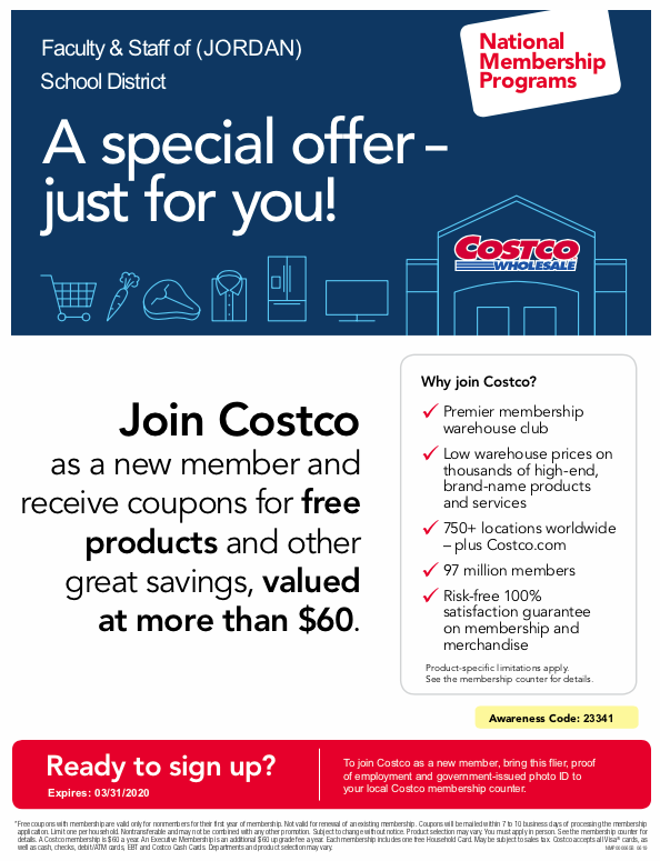 A special offer from Costco