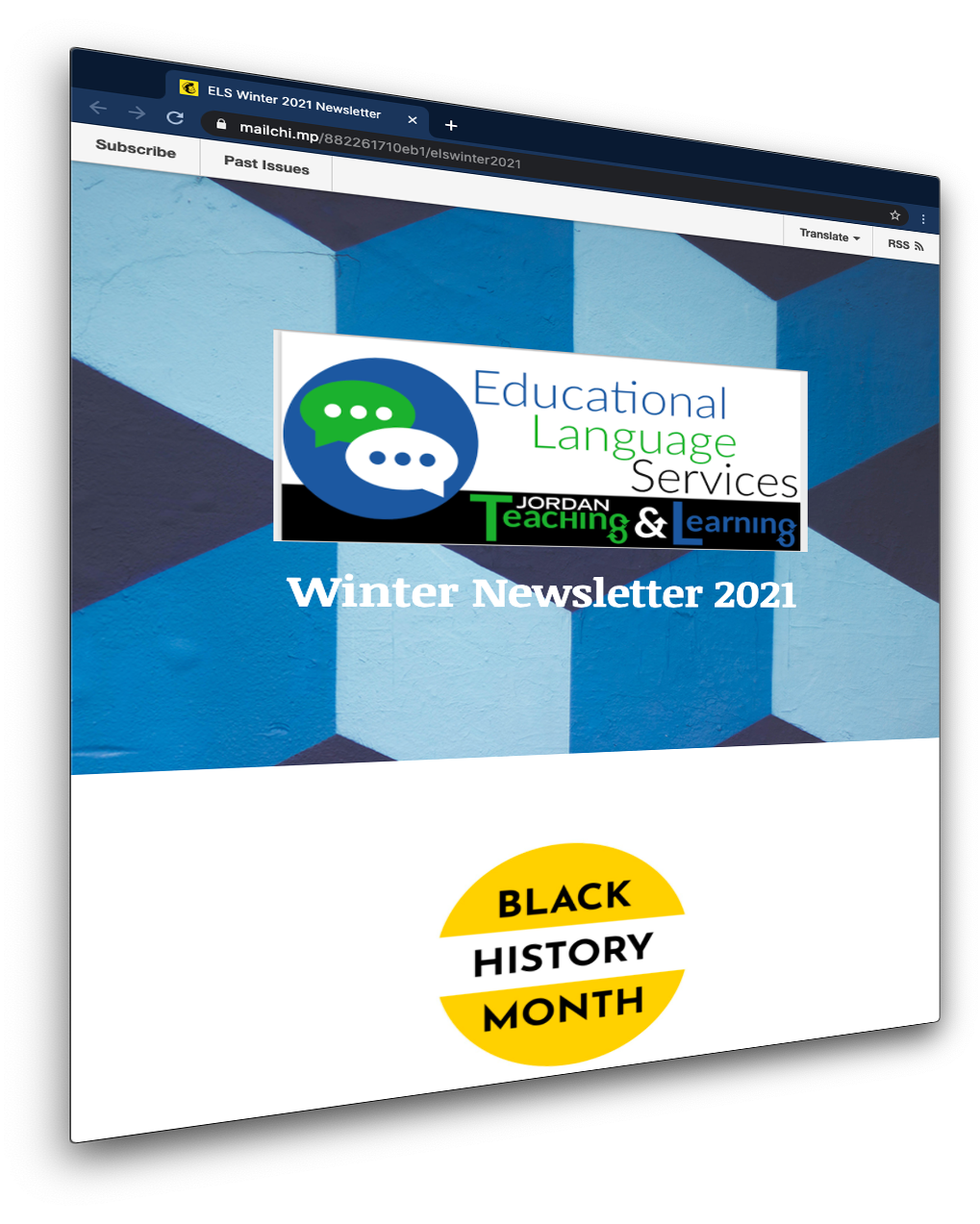 ELS Winter 2021 Newsletter Site