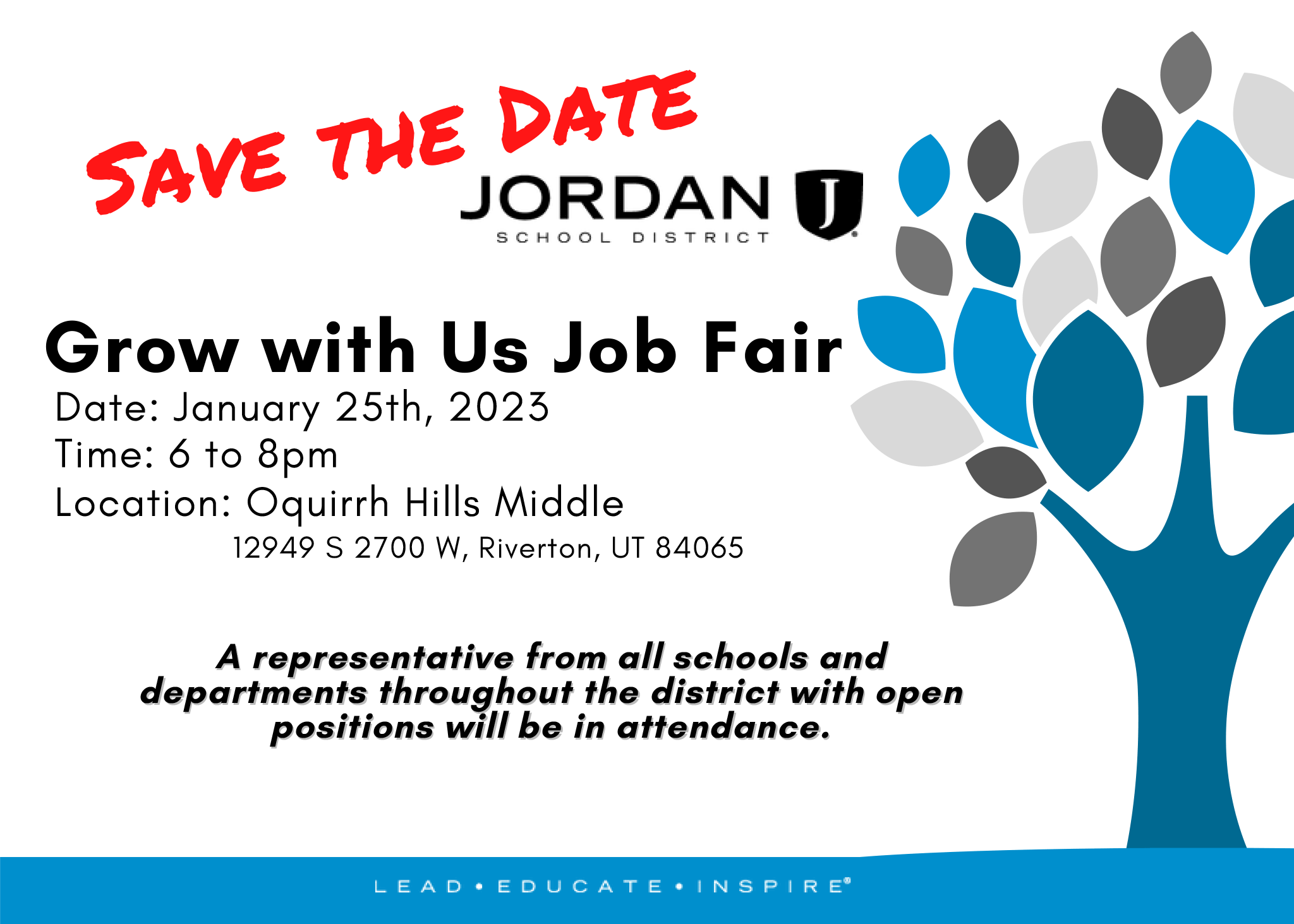 Save the Date - Grow with Us Job Fair