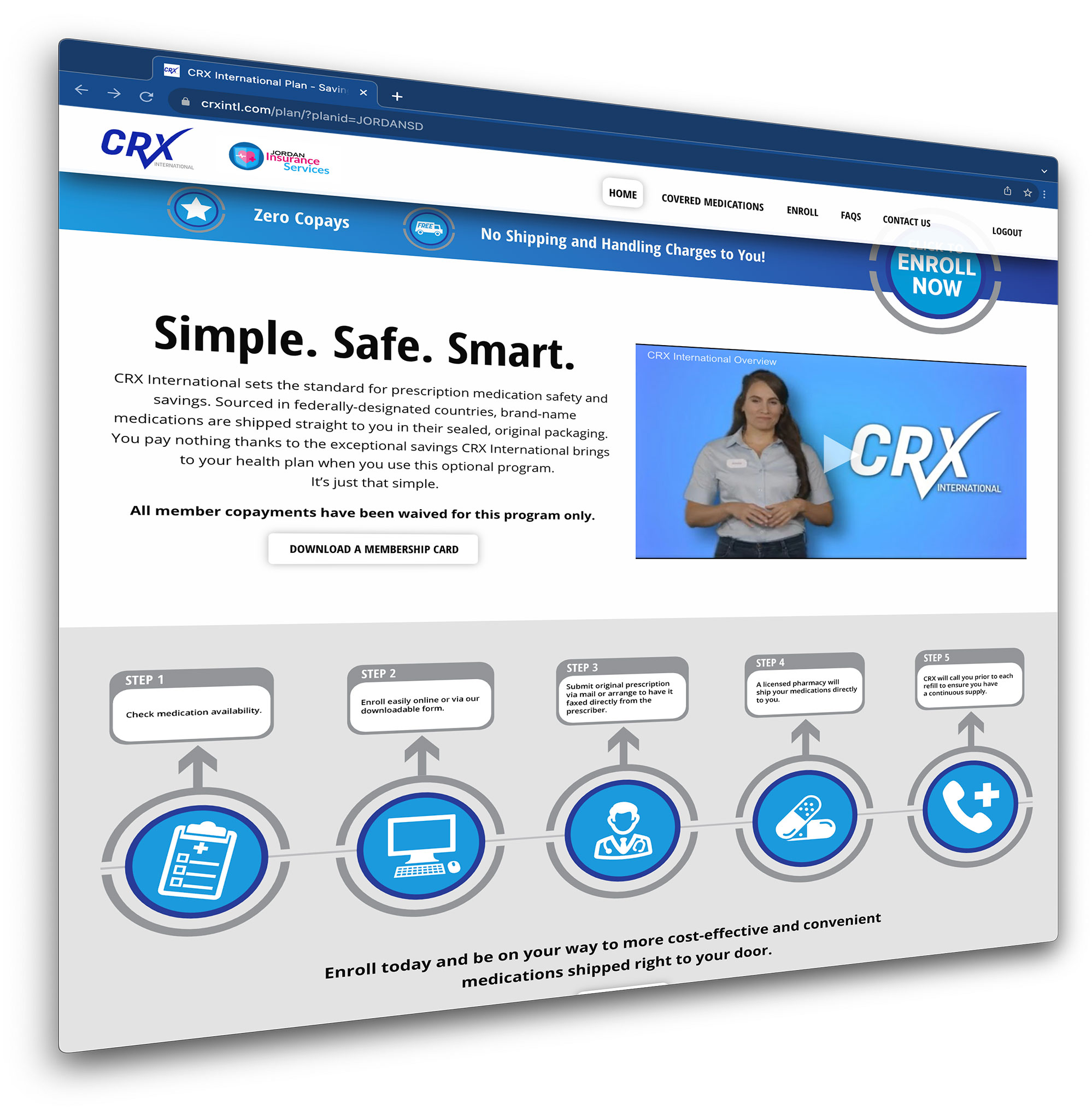 CRX International Enrollment Page