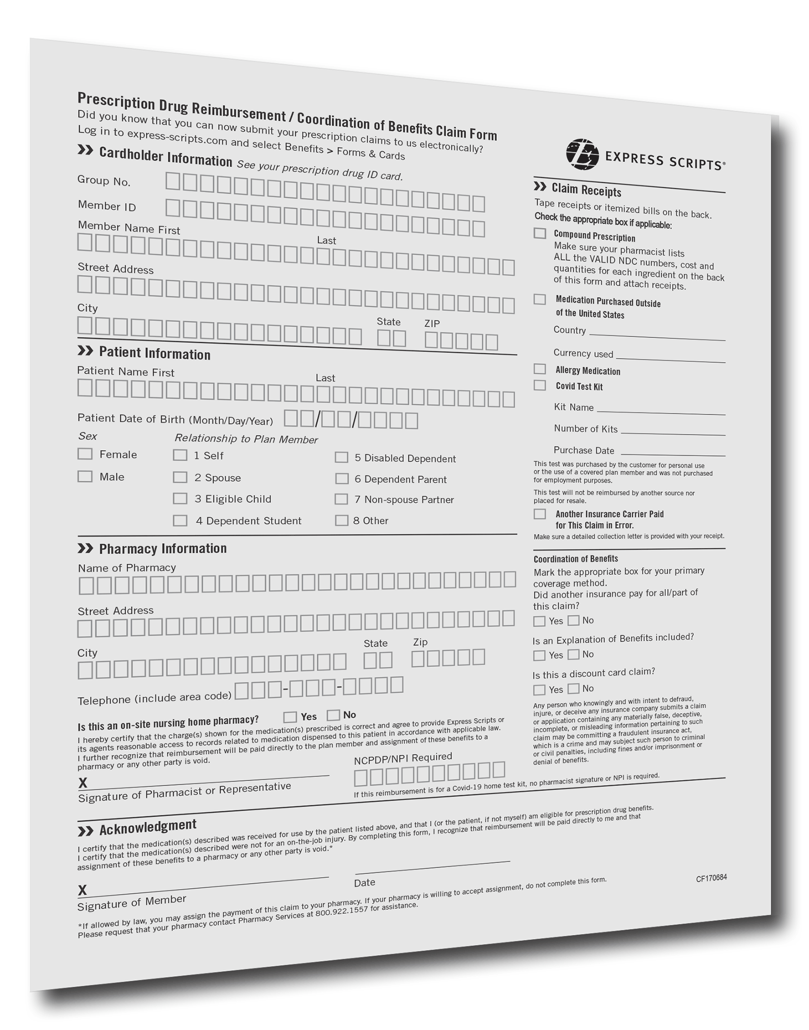 Prescription Drug Reimbursement Form