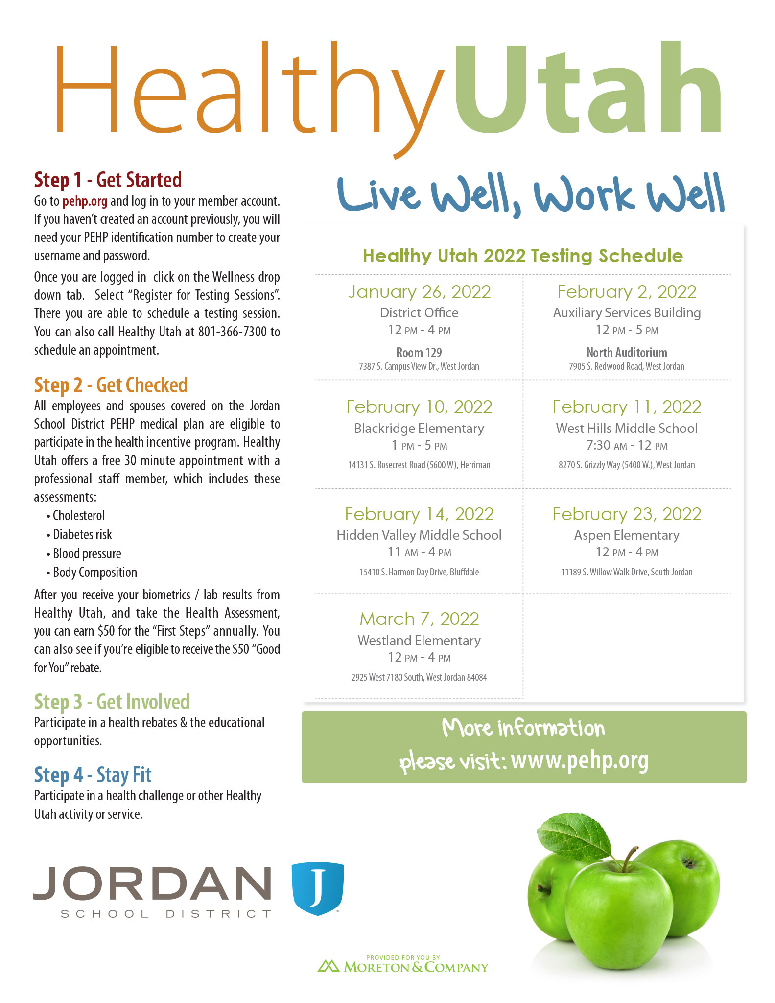 2022 Healthy Utah Schedule Poster