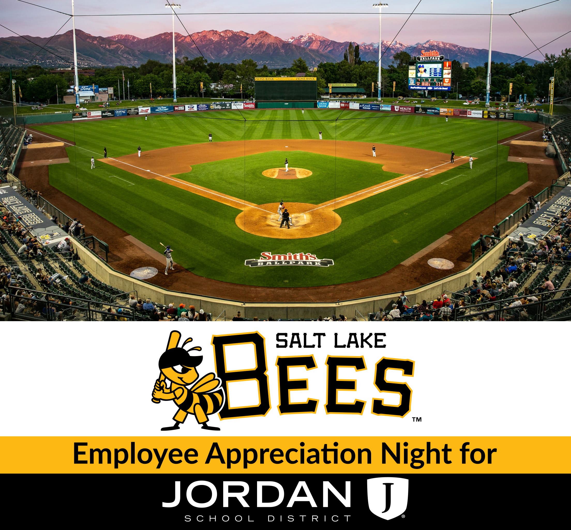 Salt Lake Bees Employee Appreciation Night for Jordan School District