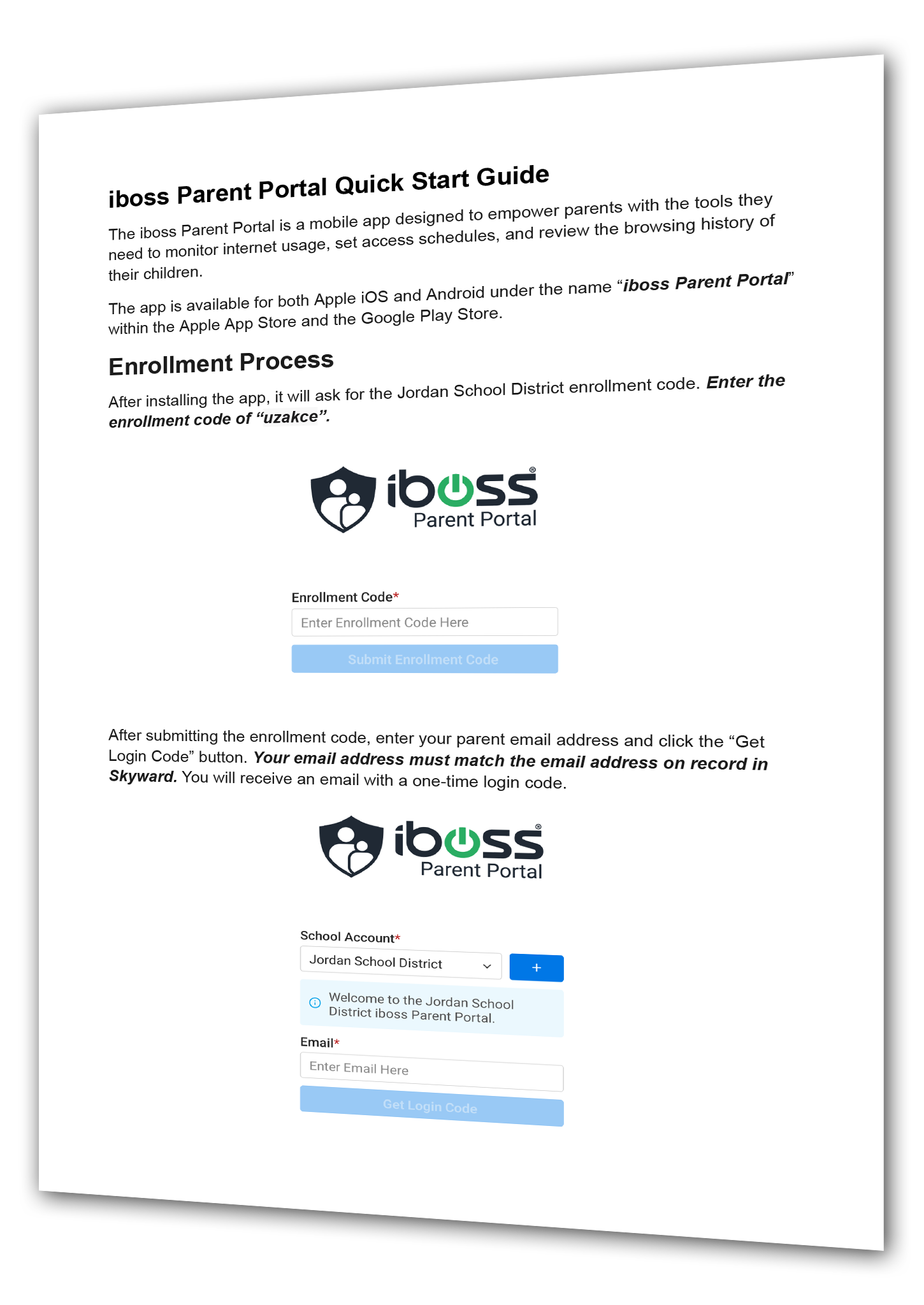 iBoss Parent Portal Quick Start Guide