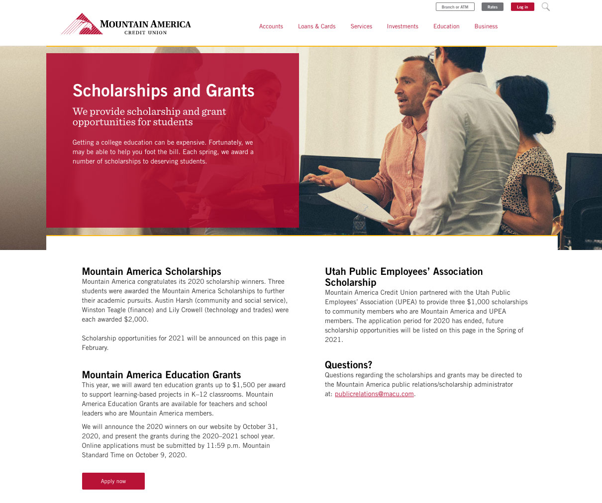 MACU Scholarships & Grants Page