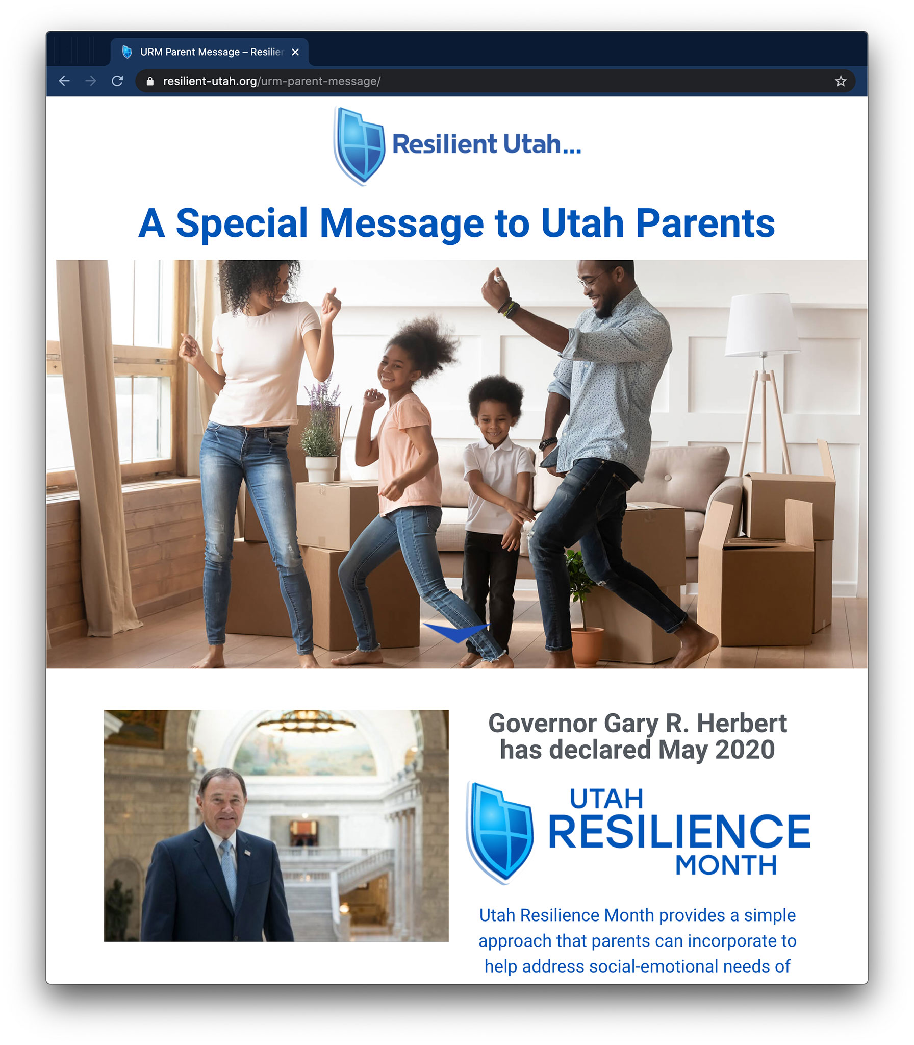 Resilient Utah Message